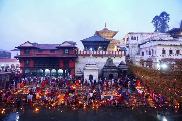 Balachaturdashi Ritual at Pashupatinath Devotees Offer Shatbij in Honor of Ancestors