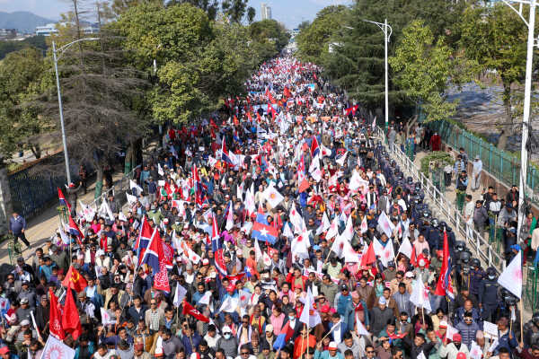 CPN (UML) Bagmati Province Rally and Public Assembly Against Regression, Demanding Restoration of the House of Representatives