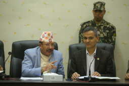 Home Minister Om Prakash Aryal Discusses Upcoming Elections at Election Commission