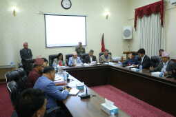Home Minister Om Prakash Aryal Discusses Upcoming Elections at Election Commission