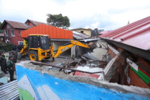 Kathmandu Metropolitan City Demolishes Illegal Structures in Thapathali Heritage Area