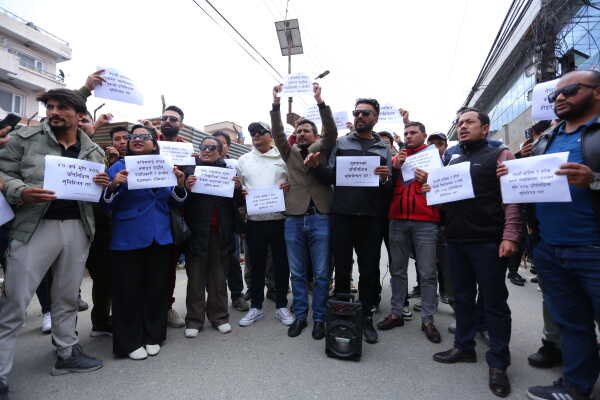 Lockdown at Nepali Congress Party Office