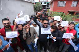 Lockdown at Nepali Congress Party Office