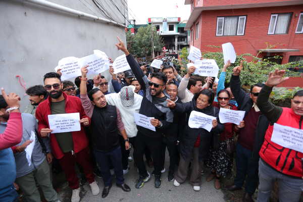 Lockdown at Nepali Congress Party Office
