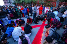 Maiti Nepal Lights Red Ribbon Candle Vigil on Eve of World AIDS Day