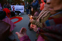 Maiti Nepal Lights Red Ribbon Candle Vigil on Eve of World AIDS Day
