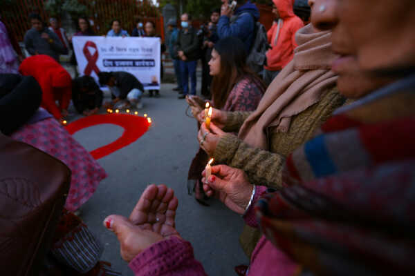 Maiti Nepal Lights Red Ribbon Candle Vigil on Eve of World AIDS Day