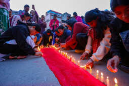 Maiti Nepal Lights Red Ribbon Candle Vigil on Eve of World AIDS Day