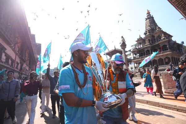 NPL Trophy Jatra Reaches Patan Durbar Square Ahead of Second Edition