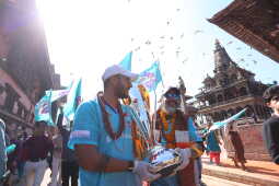 NPL Trophy Jatra Reaches Patan Durbar Square Ahead of Second Edition