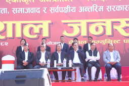 Netra Bikram Chand-led CPN Holds Demonstration in Kathmandu Demanding All-Party Interim Government