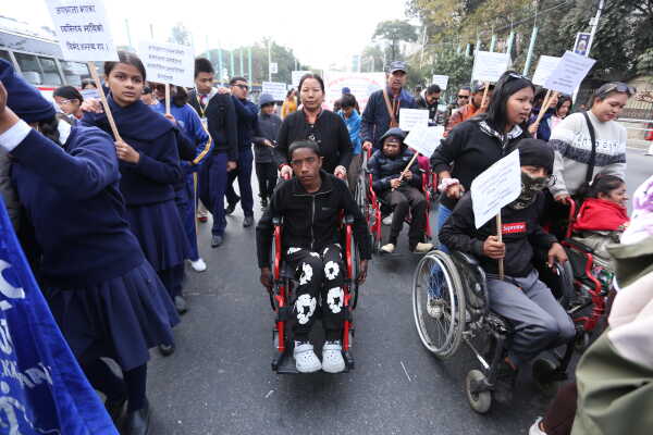 34th International Day of Persons with Disabilities Marked with Morning Rally in Kathmandu