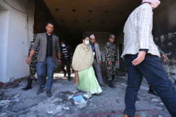 Former President Bidya Devi Bhandari Inspects Fire-Damaged Federal Parliament Building