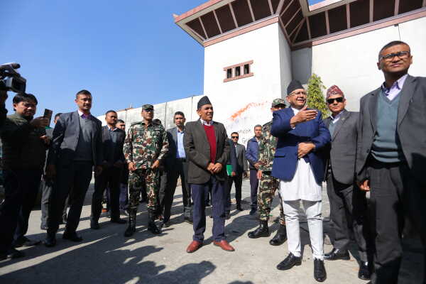 Former President Bidya Devi Bhandari Inspects Fire-Damaged Federal Parliament Building