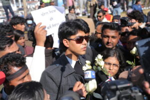 Gen Z Youth Group Protests Against Government at Maitighar Mandala, Kathmandu