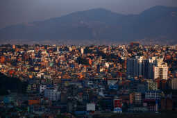Golden Evening View of Kathmandu Valley