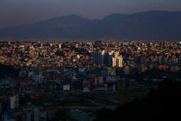 Golden Evening View of Kathmandu Valley
