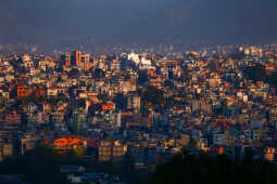 Golden Evening View of Kathmandu Valley