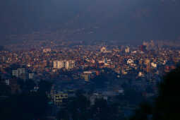 Golden Evening View of Kathmandu Valley