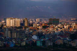 Golden Evening View of Kathmandu Valley
