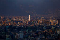 Golden Evening View of Kathmandu Valley