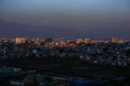 Golden Evening View of Kathmandu Valley