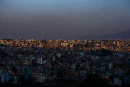 Golden Evening View of Kathmandu Valley