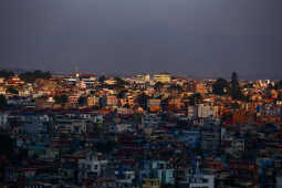 Golden Evening View of Kathmandu Valley