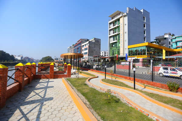 New Park Under Construction Along Bagmati River in Kathmandu