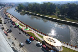 New Park Under Construction Along Bagmati River in Kathmandu