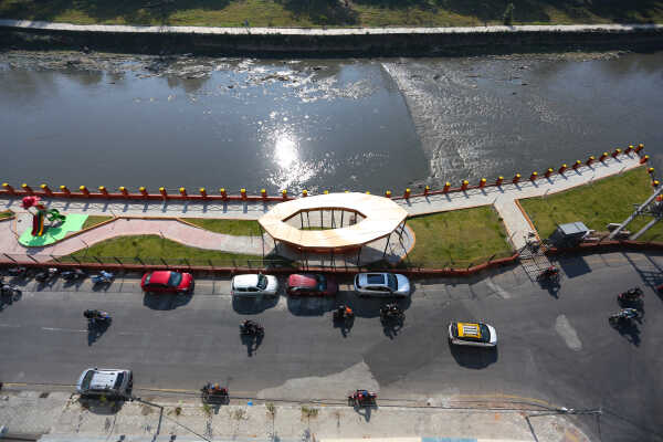 New Park Under Construction Along Bagmati River in Kathmandu