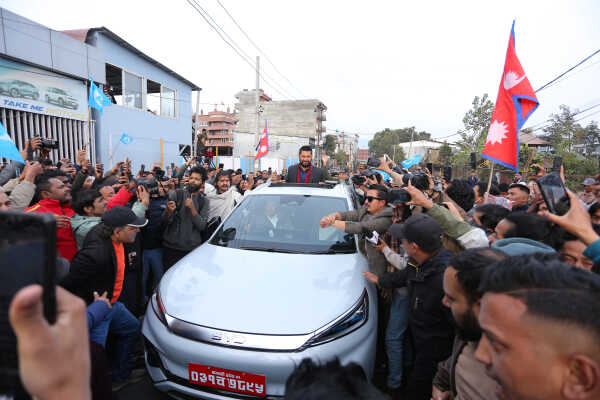 RSP Chair Ravi Lamichhane Welcomed at Party Office After Release on Bail