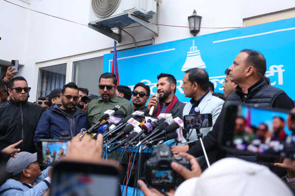 RSP Chair Ravi Lamichhane Welcomed at Party Office After Release on Bail