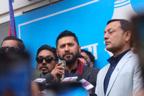 RSP Chair Ravi Lamichhane Welcomed at Party Office After Release on Bail