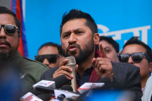 RSP Chair Ravi Lamichhane Welcomed at Party Office After Release on Bail