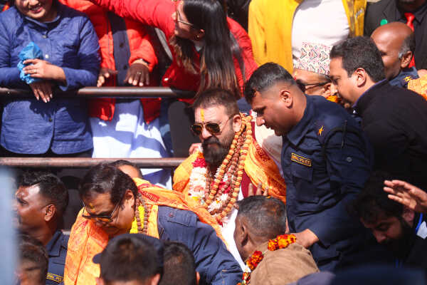 Bollywood Star Sanjay Dutt Visits Pashupatinath Temple in Kathmandu