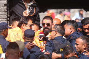 Bollywood Star Sanjay Dutt Visits Pashupatinath Temple in Kathmandu