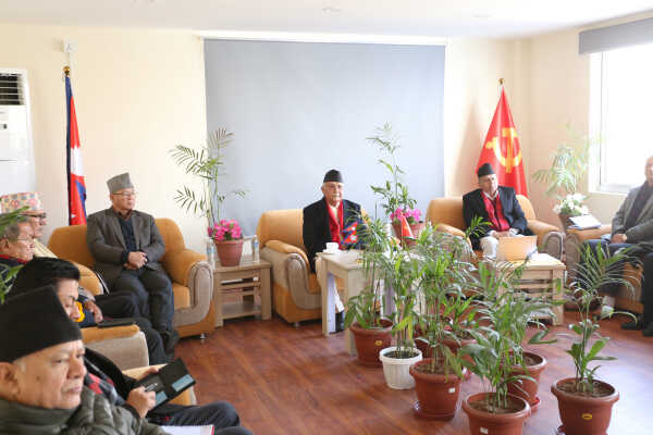 CPN (UML) Secretariat Meeting Chaired by KP Sharma Oli in Lalitpur