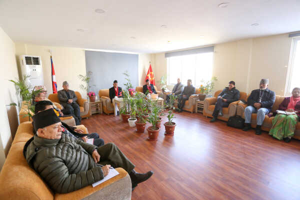 CPN (UML) Secretariat Meeting Chaired by KP Sharma Oli in Lalitpur