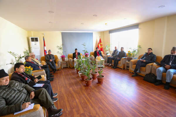 CPN (UML) Secretariat Meeting Chaired by KP Sharma Oli in Lalitpur