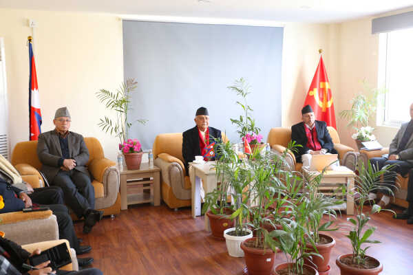 CPN (UML) Secretariat Meeting Chaired by KP Sharma Oli in Lalitpur