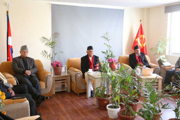 CPN (UML) Secretariat Meeting Chaired by KP Sharma Oli in Lalitpur