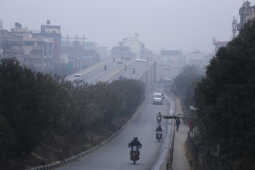 Cold and Overcast Weather Affects Daily Life in Kathmandu Valley