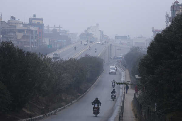 Cold and Overcast Weather Affects Daily Life in Kathmandu Valley