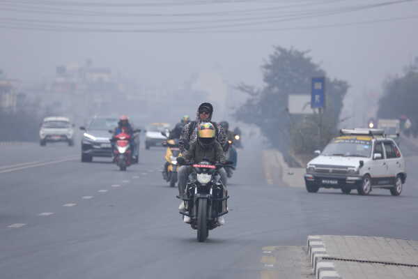 Cold and Overcast Weather Affects Daily Life in Kathmandu Valley