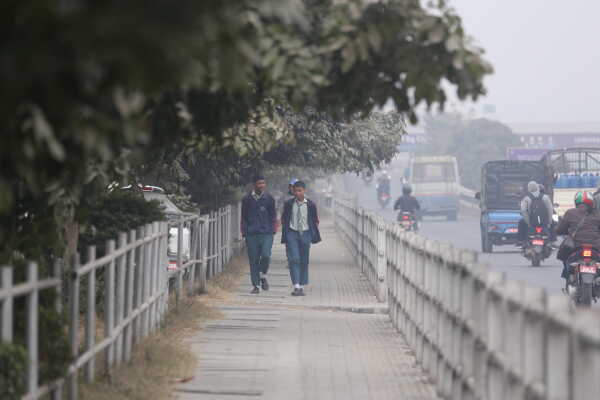 Cold and Overcast Weather Affects Daily Life in Kathmandu Valley
