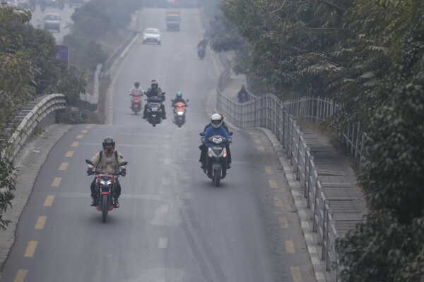 Cold and Overcast Weather Affects Daily Life in Kathmandu Valley