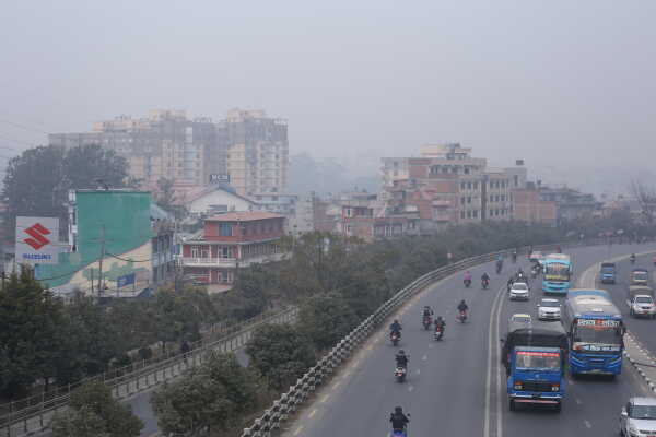 Cold and Overcast Weather Affects Daily Life in Kathmandu Valley