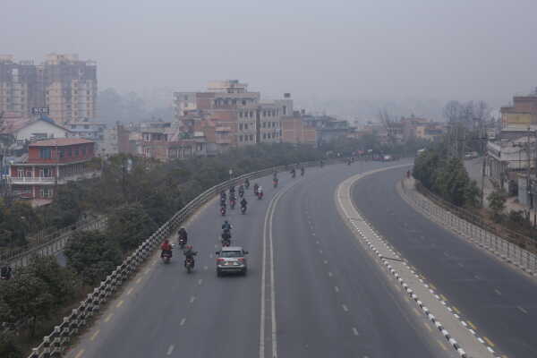 Cold and Overcast Weather Affects Daily Life in Kathmandu Valley