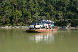 Ferry Service Used at Satighat Due to Lack of Permanent Bridge Over Arun River